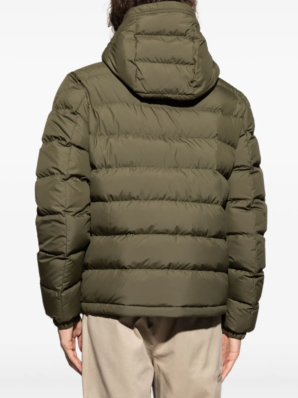 Moncler Laverate donsjack met capuchon Groen