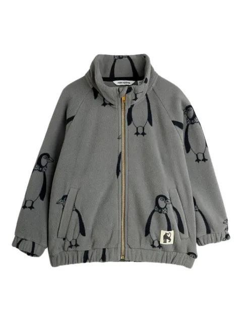 Mini Rodini chamarra texturizada con pingüinos estampados