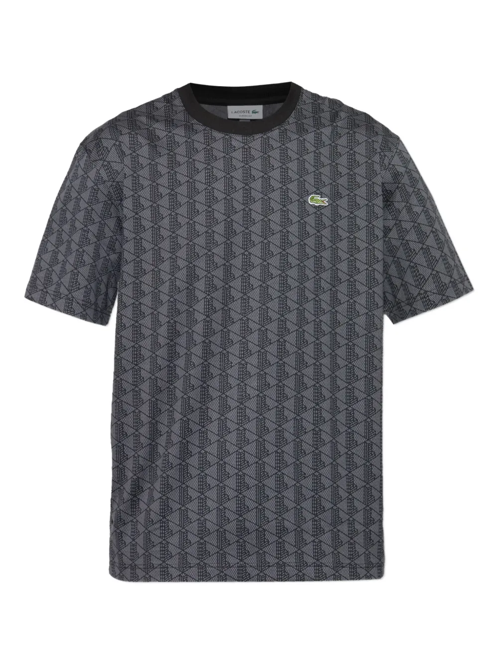 Lacoste ジオメトリックパターン Tシャツ - グレー Lacoste ジオメトリックパターン Tシャツ - グレー