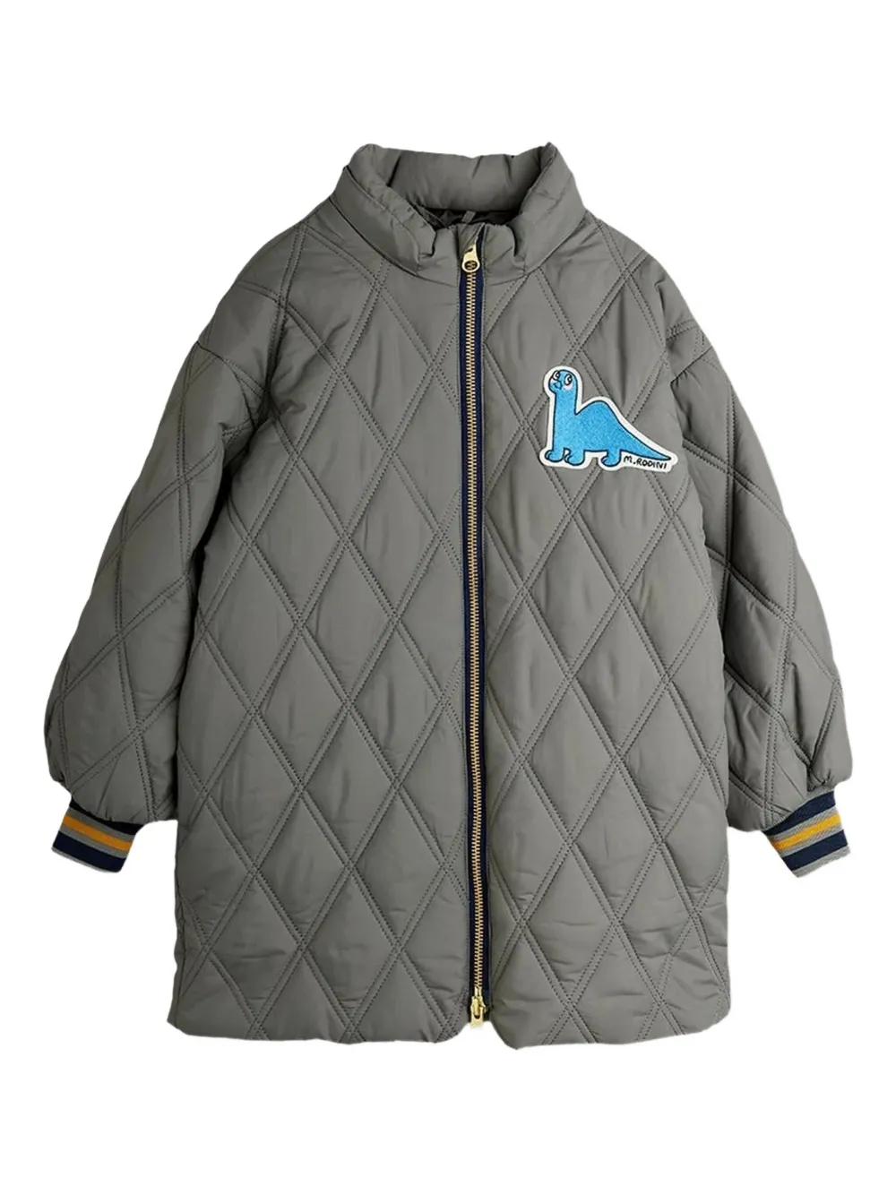 Mini Rodini dinosaur-patch jacket | Grey | Image 1