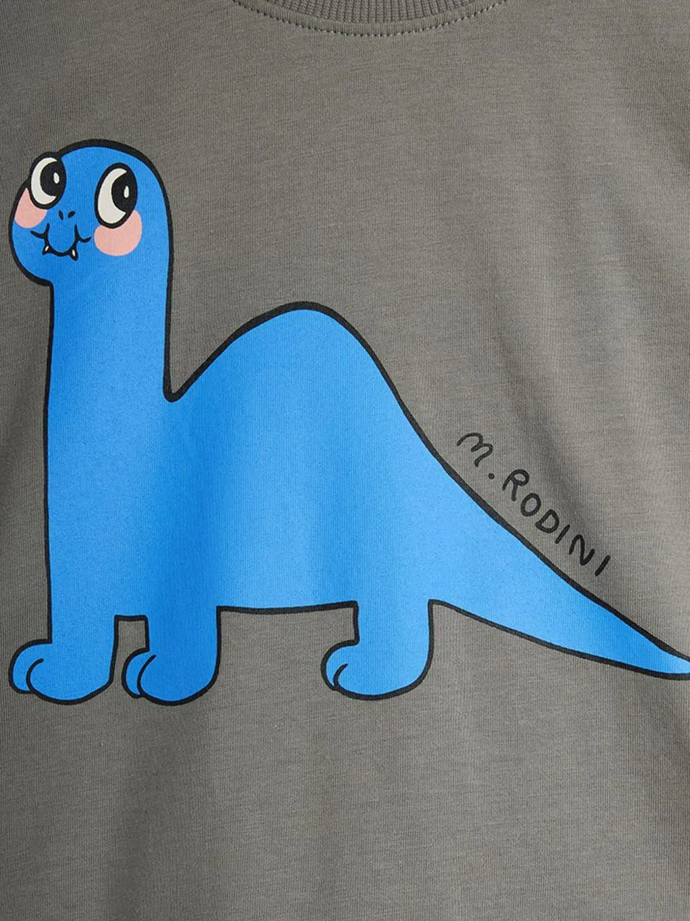 Mini Rodini Dino-print T-shirt In Gray