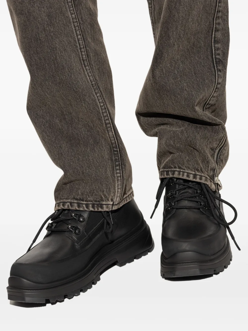 Canada Goose Leren veterlaarzen Zwart