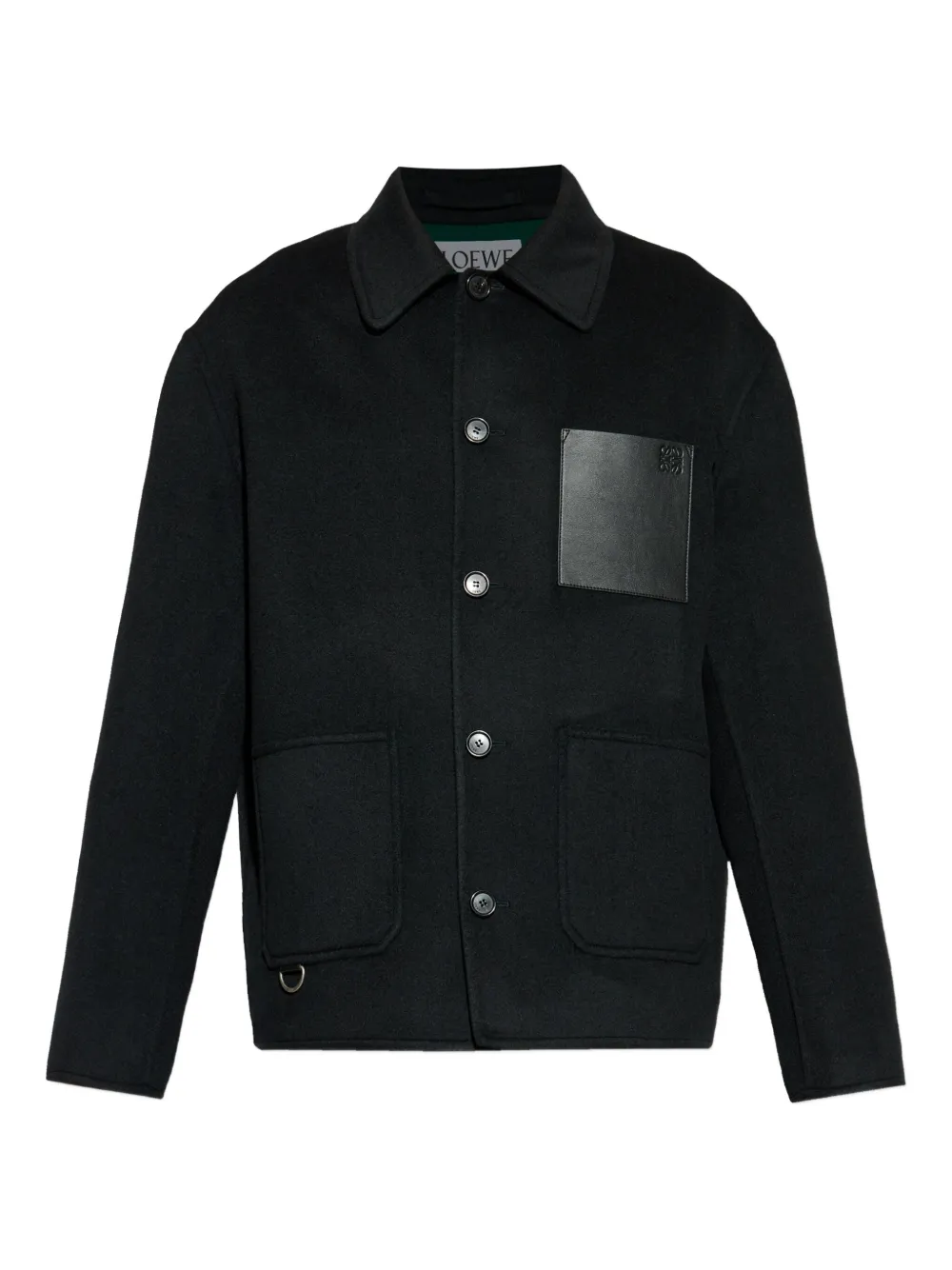 LOEWE Anagram-debossed wool jacket - ブラック LOEWE Anagram-debossed wool jacket - ブラック