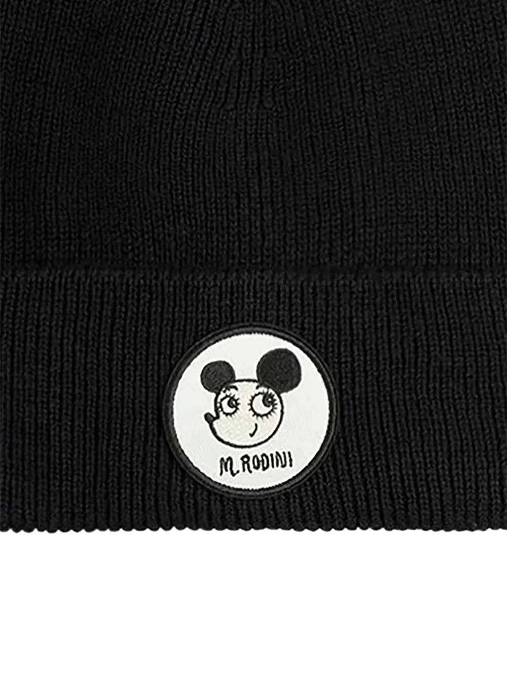 Mini Rodini Muts met Ritzratz-patch Zwart
