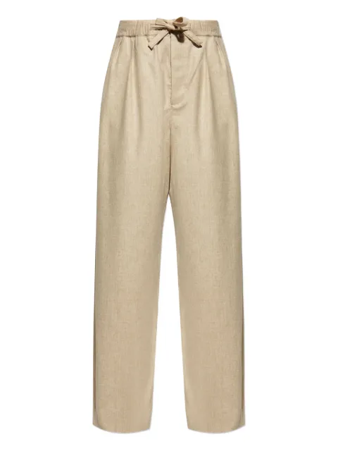 LOEWE drawstring-waist wool trousers