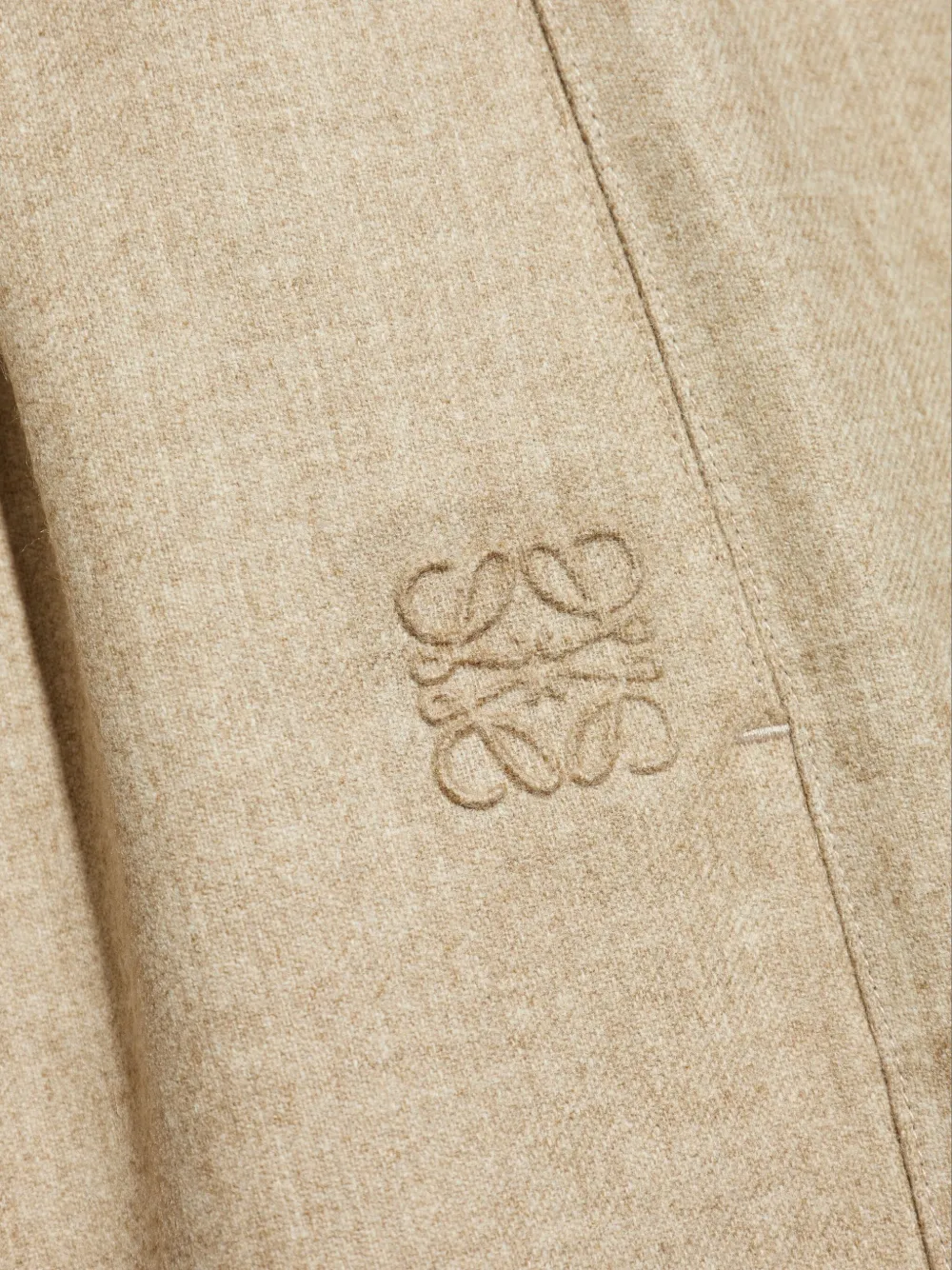 LOEWE Wollen broek met trekkoordtaille Beige