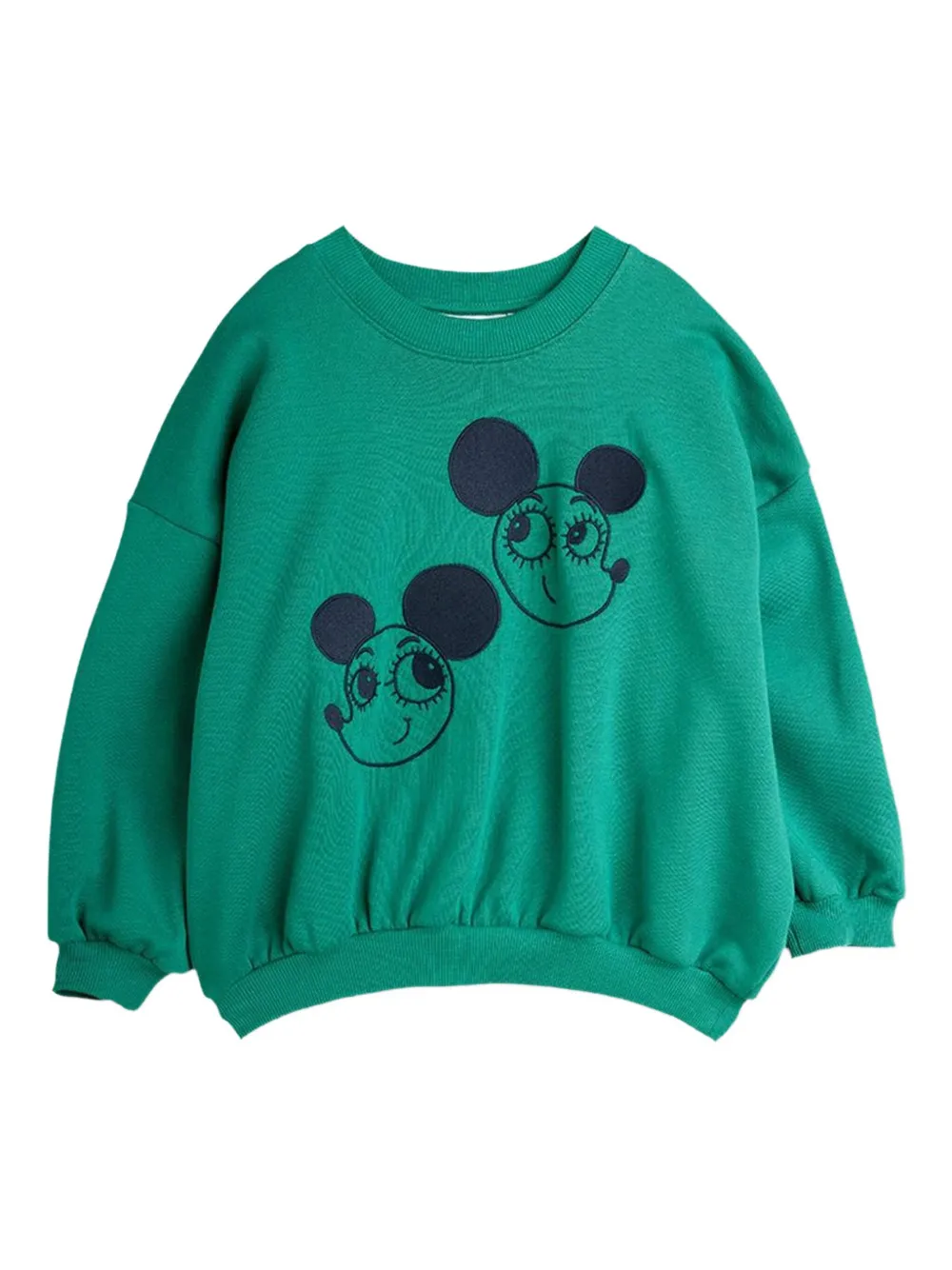 Mini Rodini Kids' Ritzratz-embroidered Sweatshirt In Green