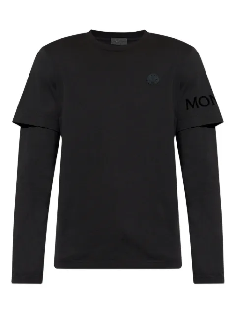 Moncler double-sleeve logo-patch T-shirt