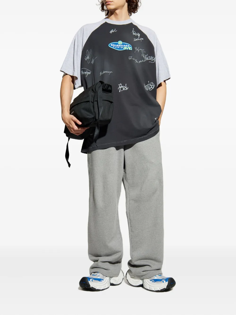Balenciaga T-shirt met raglan mouwen Zwart
