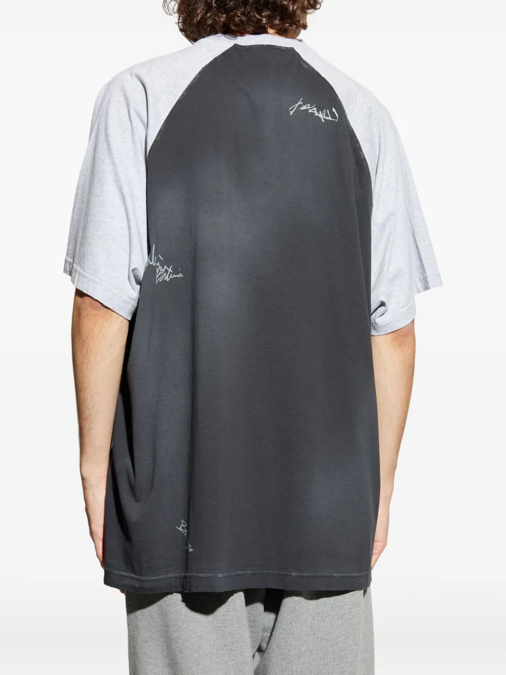 Balenciaga T-shirt met raglan mouwen Zwart