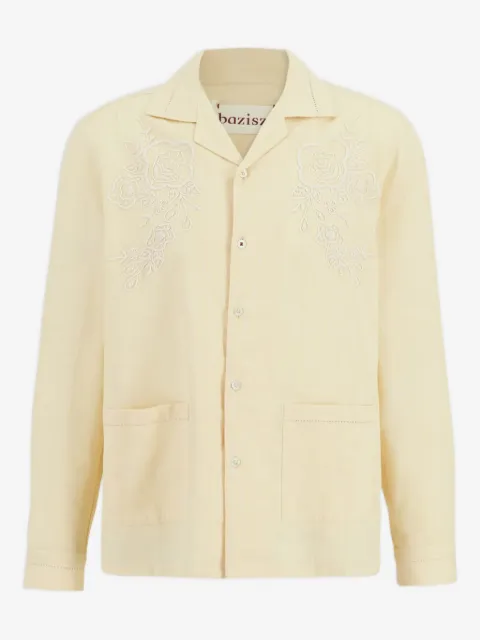 Baziszt Cade floral-embroidered long-sleeve shirt