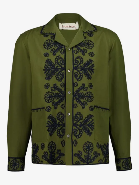 Baziszt embroidered long-sleeve shirt