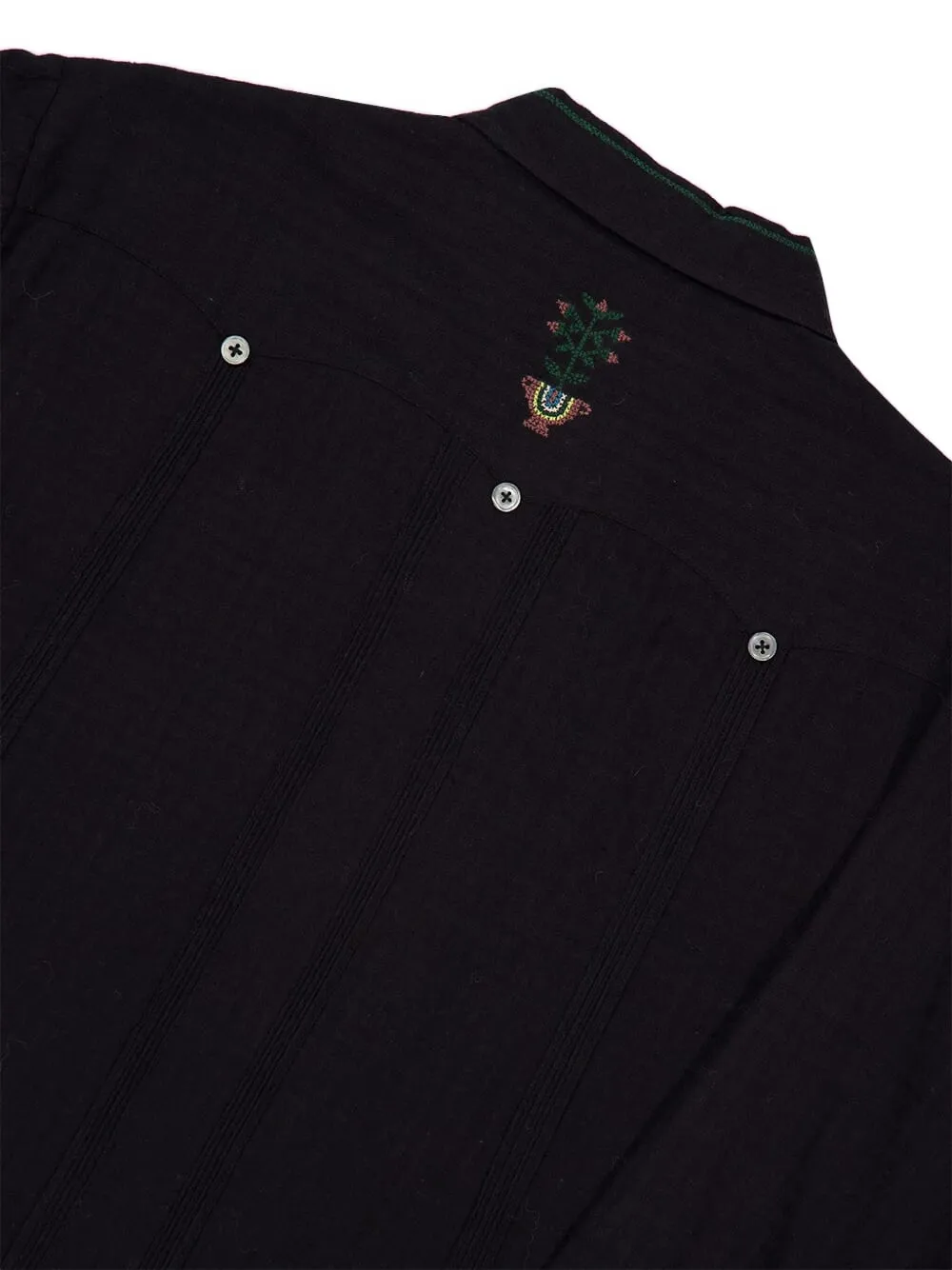 Baziszt Embroidered Long-sleeve Shirt In Black