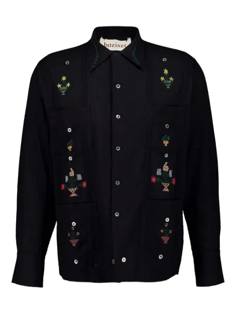 Baziszt camisa bordada de manga larga