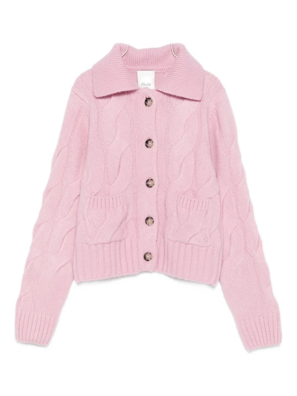 Allude cable-knit cardigan | Pink | Image 1