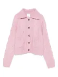 Allude cable-knit cardigan - Pink