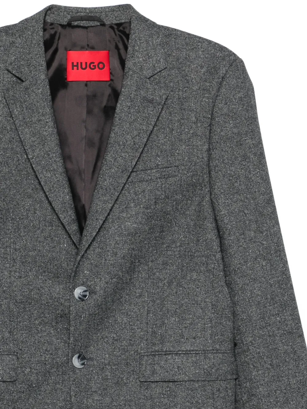 Hugo Boss Single-breasted Blazer In Gray