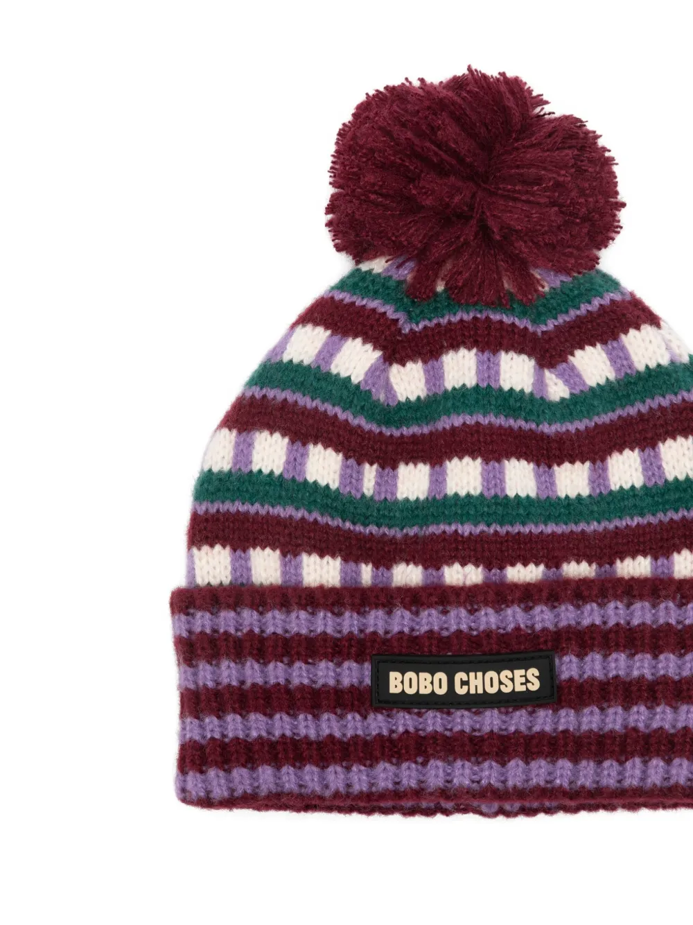 Bobo Choses Striped Pom-pom Hat In Multi