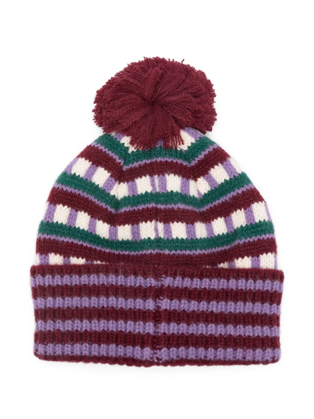 Bobo Choses striped pom-pom hat - Paars