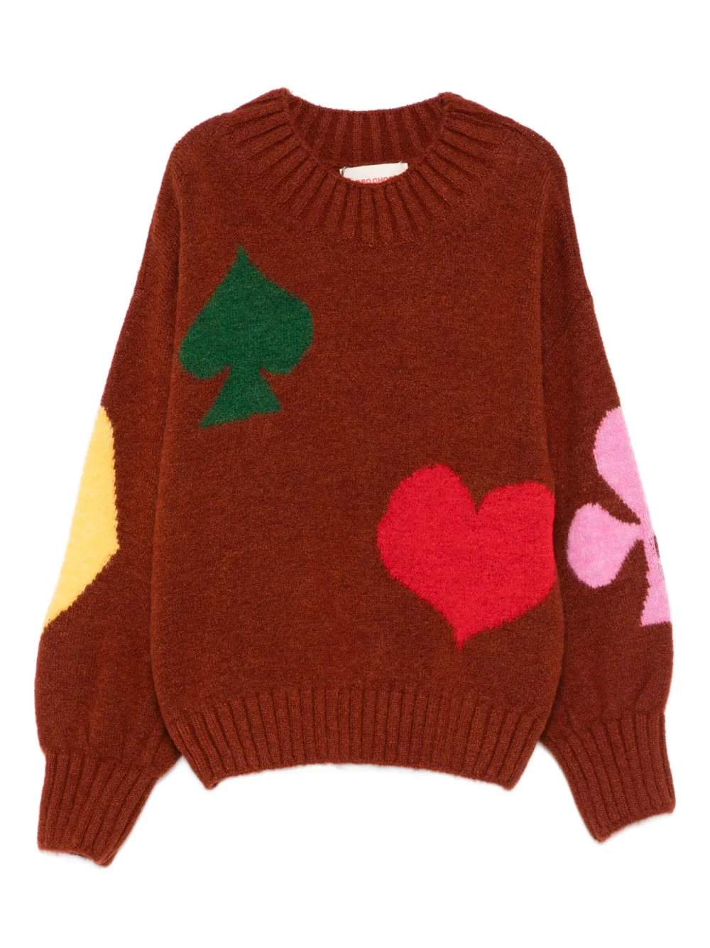 Bobo Choses intarsia-knit sweater | Red | Image 1