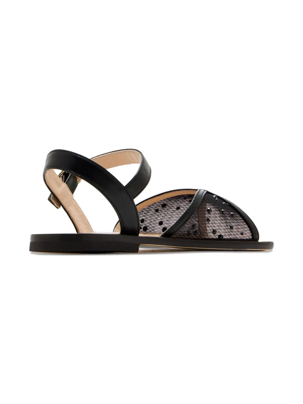 Andrea Wazen crystal-embellished buckle-strap sandals Black