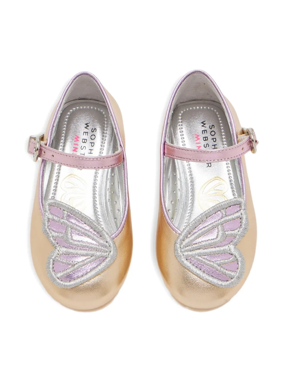 Sophia Webster butterfly-embellished ballerinas Neutrals