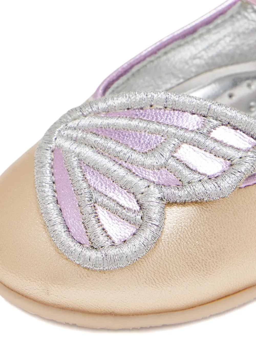 Sophia Webster butterfly-embellished ballerinas Neutrals