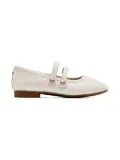 Sam Edelman Maeve Button G sequined ballerina flats - White