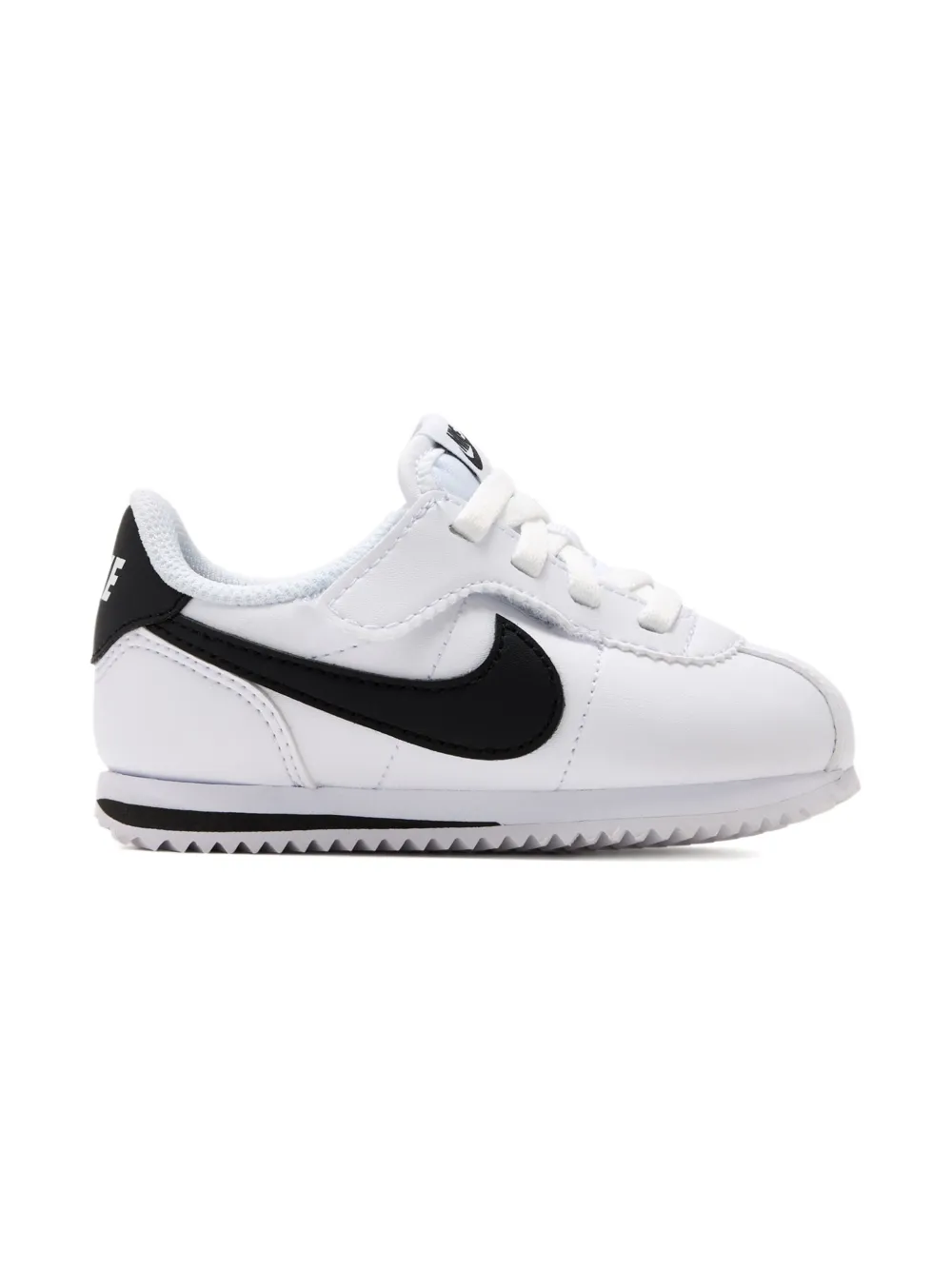 Nike Kids swoosh-detail leather sneakers - Wit