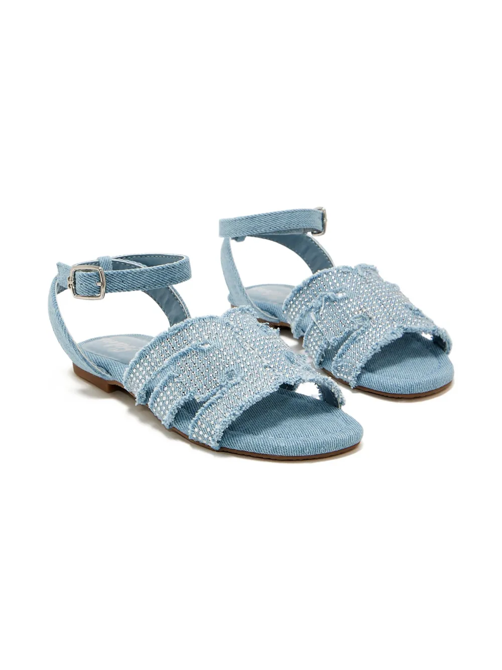 Sam Edelman denim crystal-embellished sandals | Blue | Image 1