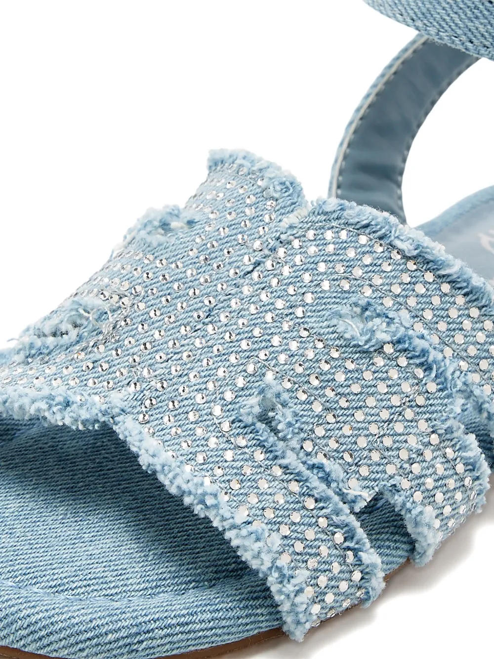 Sam Edelman denim crystal-embellished sandals Blue