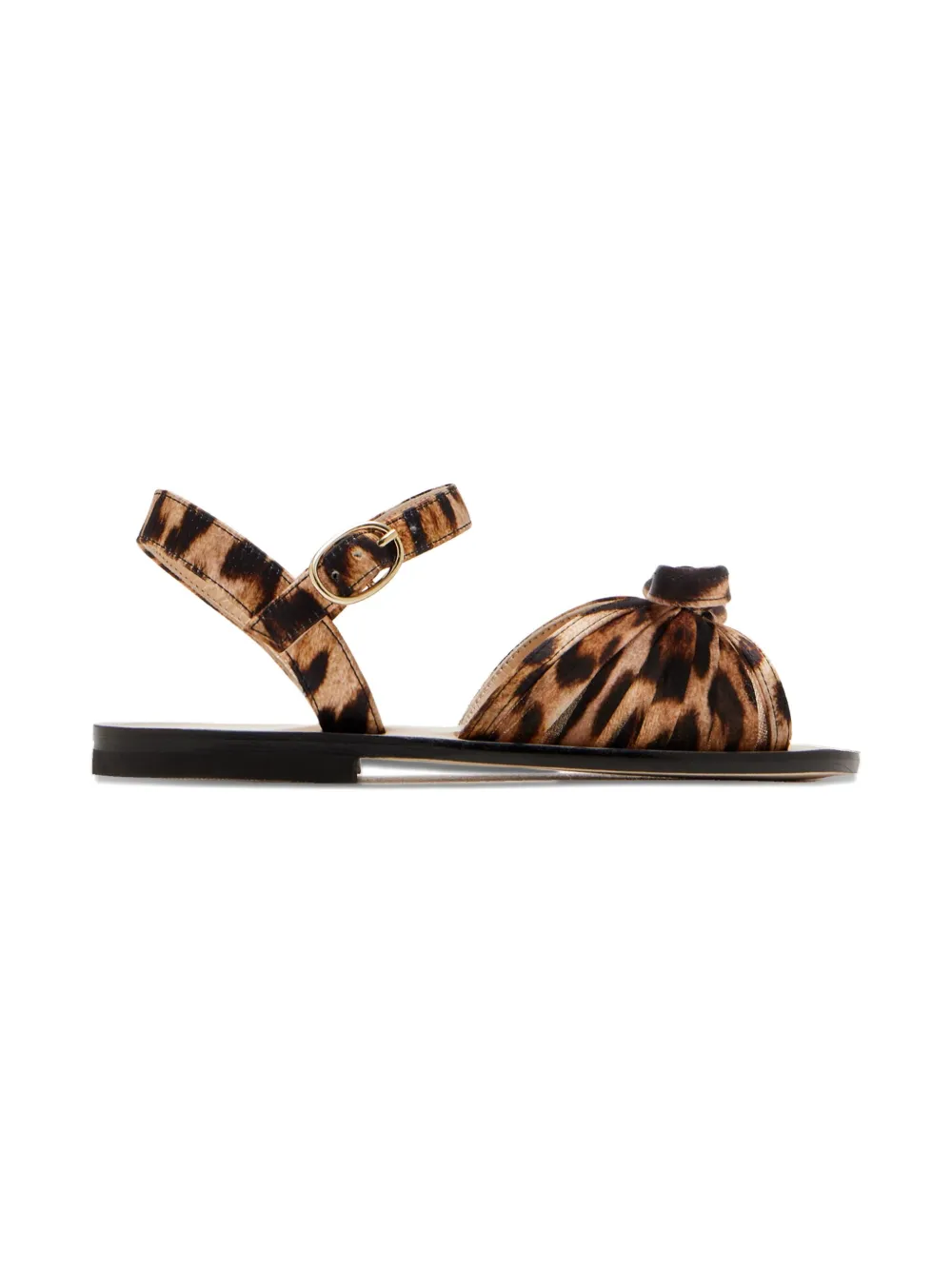 Andrea Wazen Katy leopard-print sandals Brown