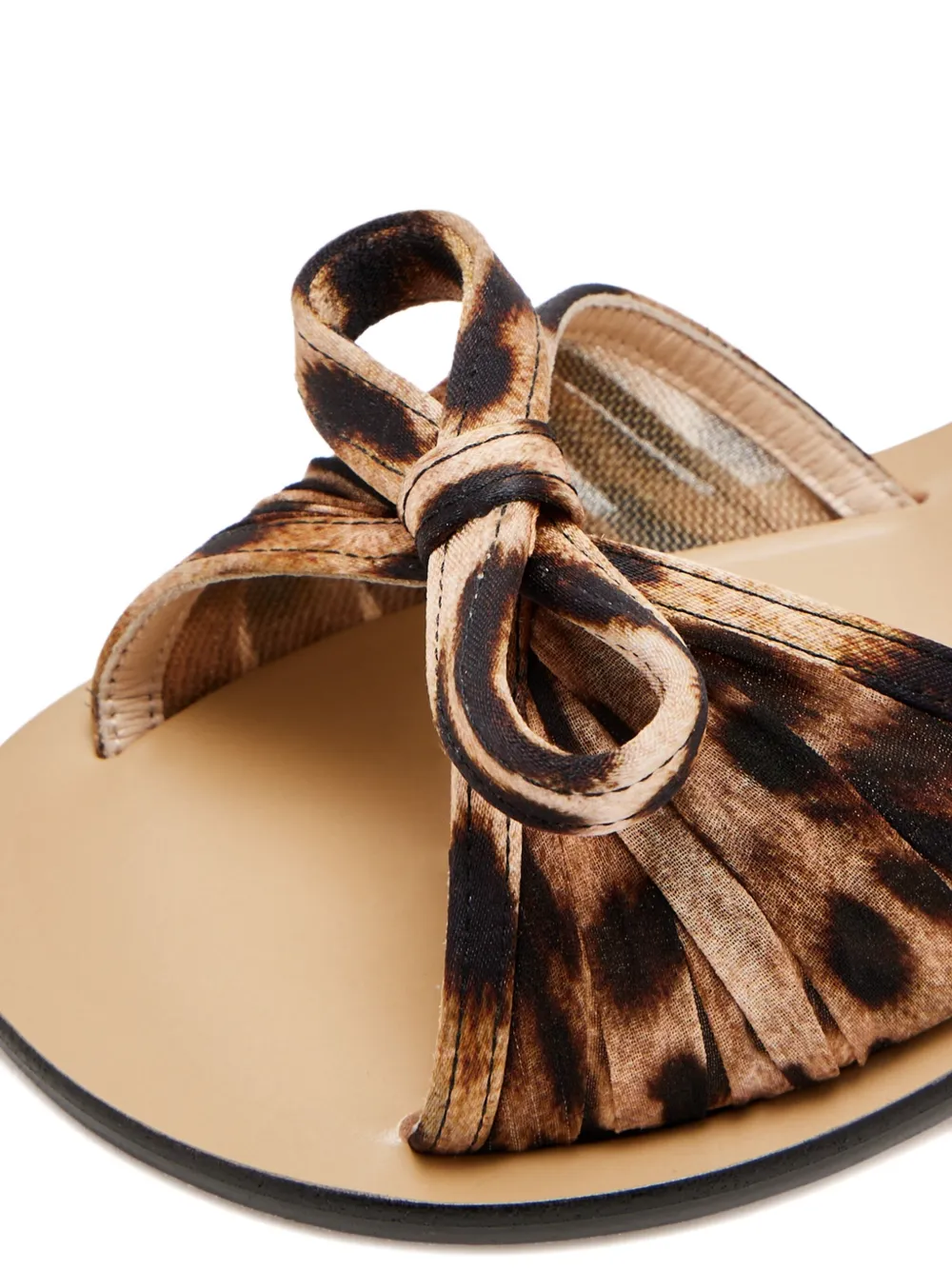 Andrea Wazen Katy leopard-print sandals Brown