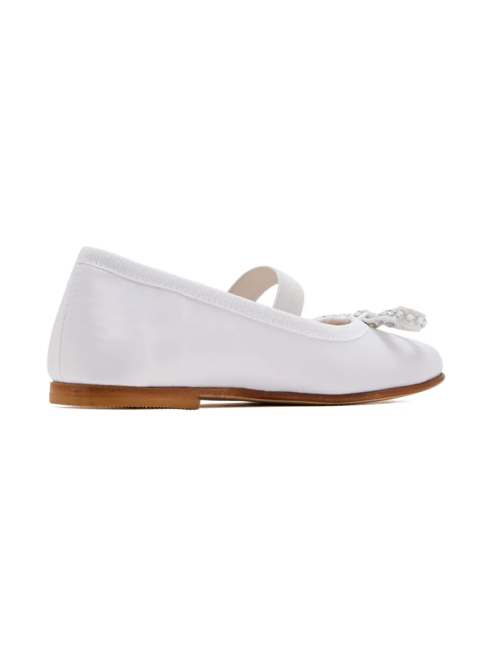 Andrea Wazen crystal-bow ballerinas - Wit