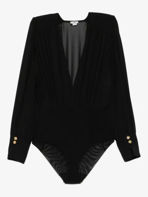 Elisabetta Franchi body con pinzas y botones