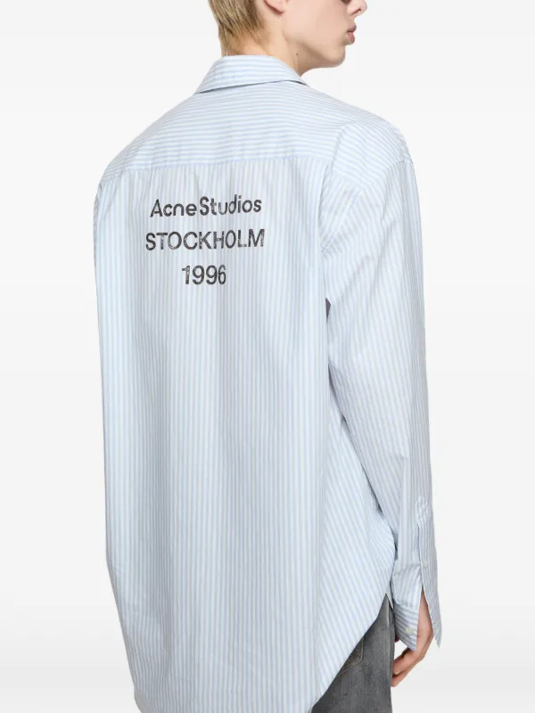 Acne Studios ストライプ ポケットシャツ | ホワイト | FARFETCH JP