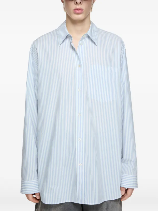 Acne Studios ストライプ ポケットシャツ | ホワイト | FARFETCH JP