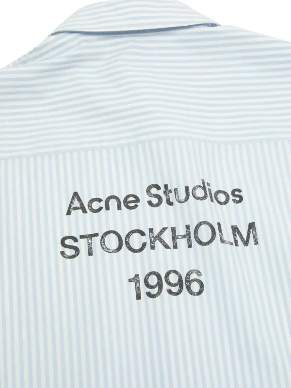 Acne Studios ストライプ ポケットシャツ | ホワイト | FARFETCH JP