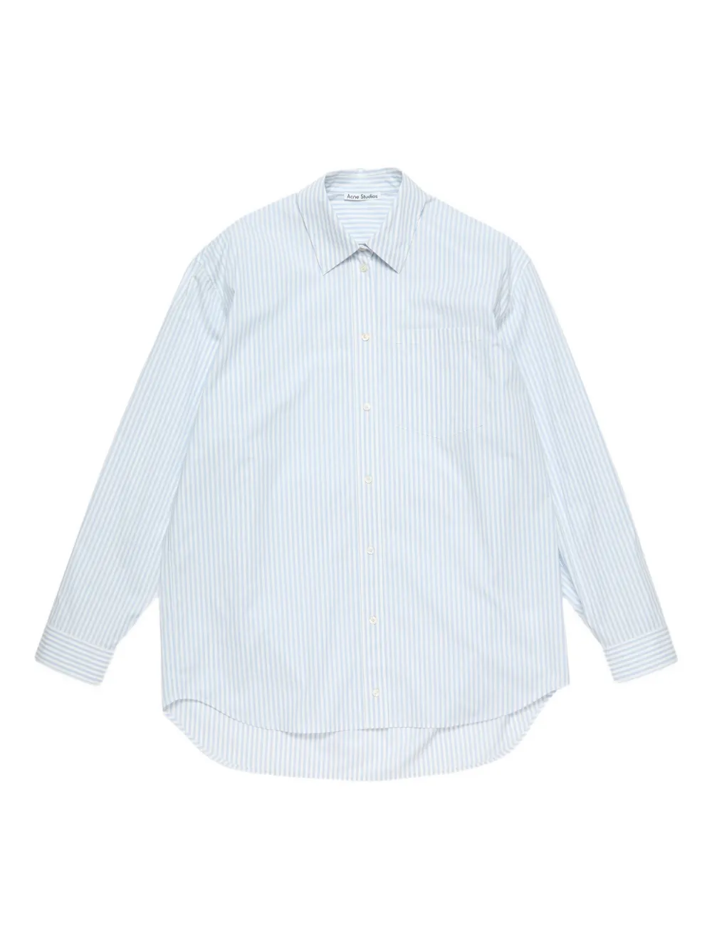 Acne Studios camisa a rayas con bolsillo de parche | blanco | Image 1