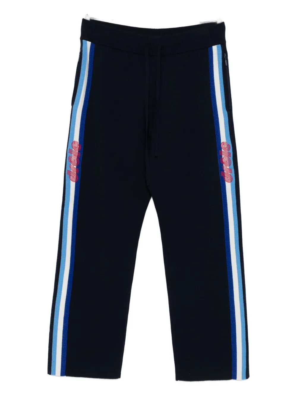 Drôle De Monsieur striped track pants | Black | Image 1