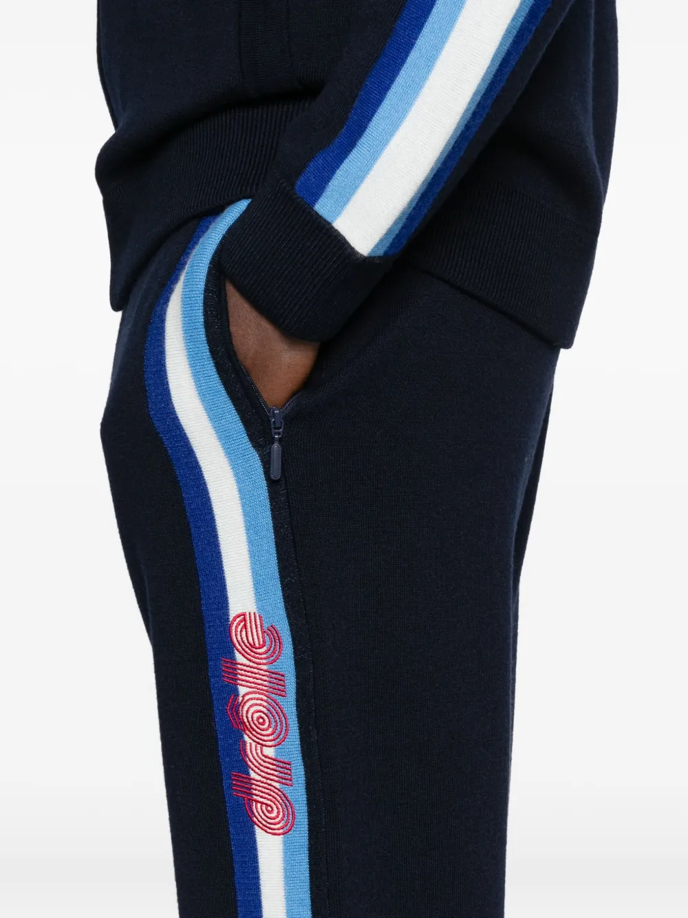 Drôle De Monsieur Gestreepte trainingsbroek Zwart