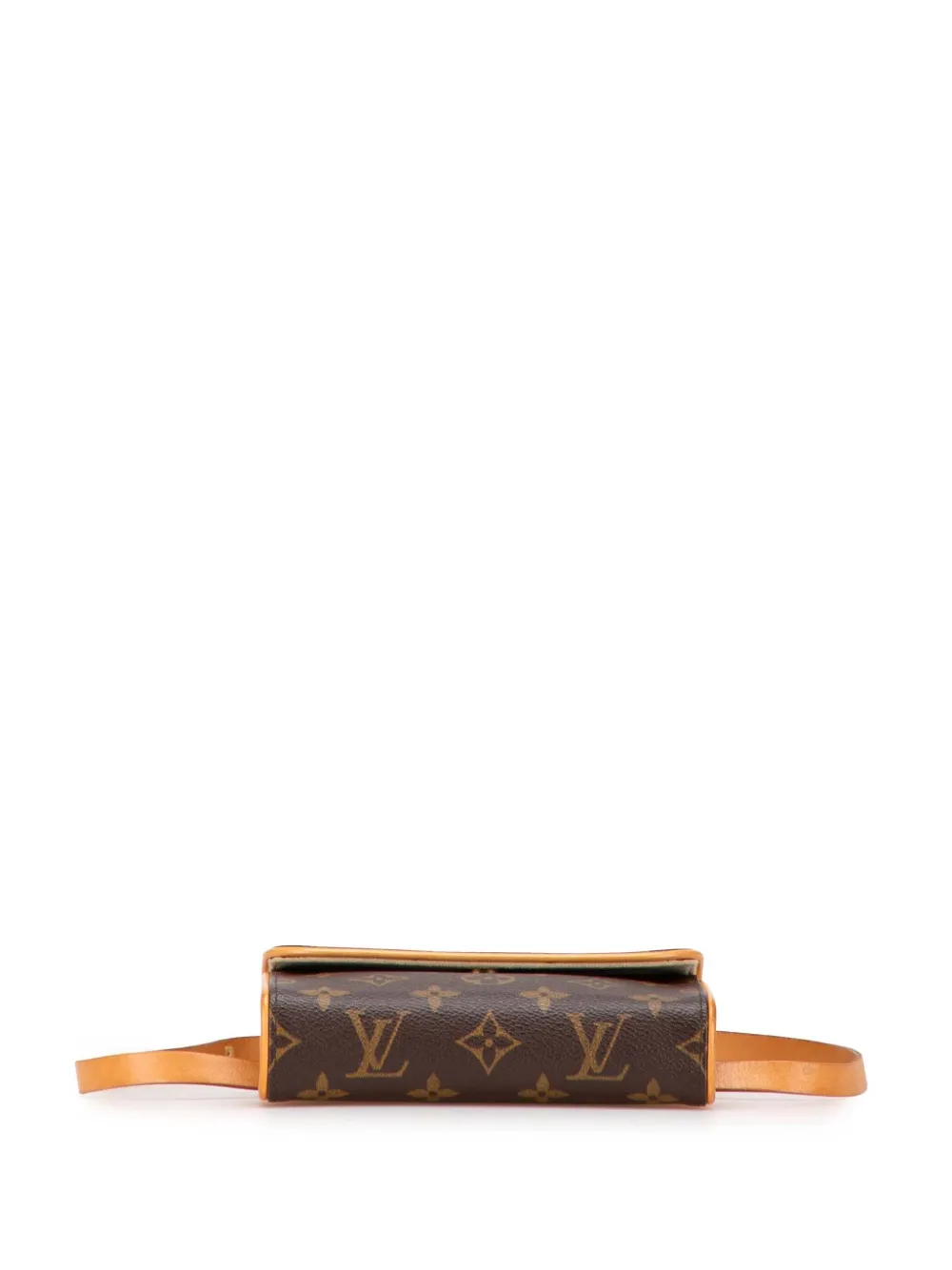 Pre-owned Louis Vuitton 2004 Monogram Pochette Florentine Belt Bag In Brown
