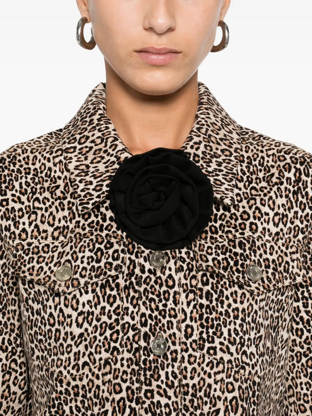 Liu •jo Leopard-print Button-front Dress In Neutral