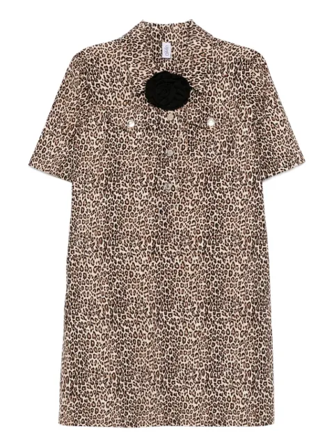 LIU JO leopard-print button-front dress