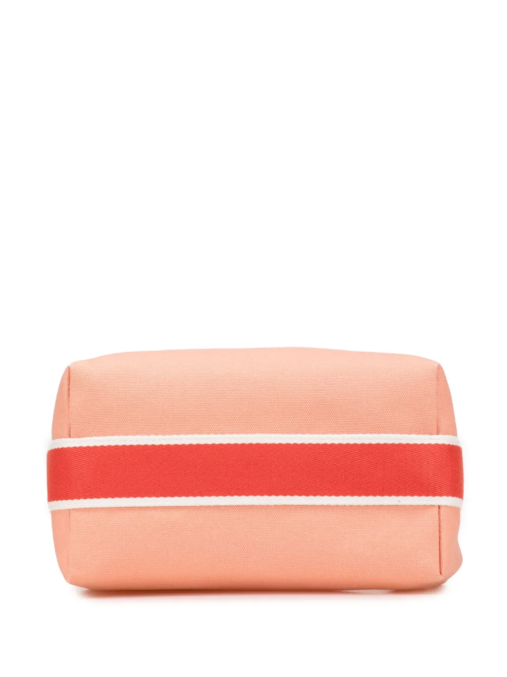 Pre-owned Hermes 2020-2025 Small Canvas Bride A Brac Case Vanity Bag In Pink
