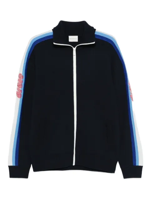 Drôle De Monsieur striped zip-up sweater