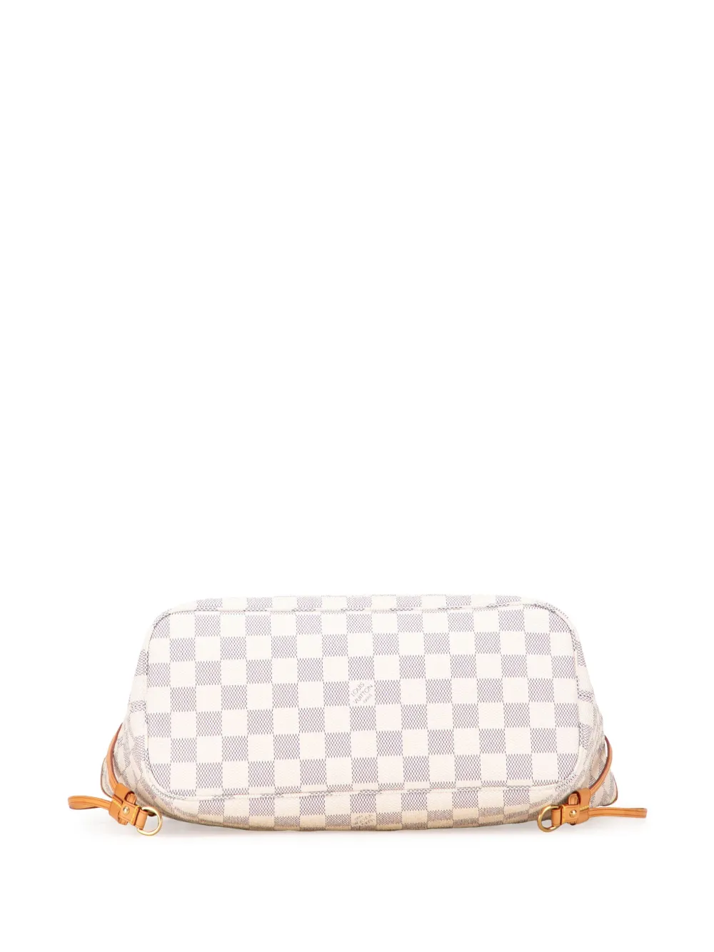 Pre-owned Louis Vuitton 2014 Damier Azur Neverfull Pm Tote Bag In White