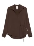 Semicouture side-tie blouse - Brown