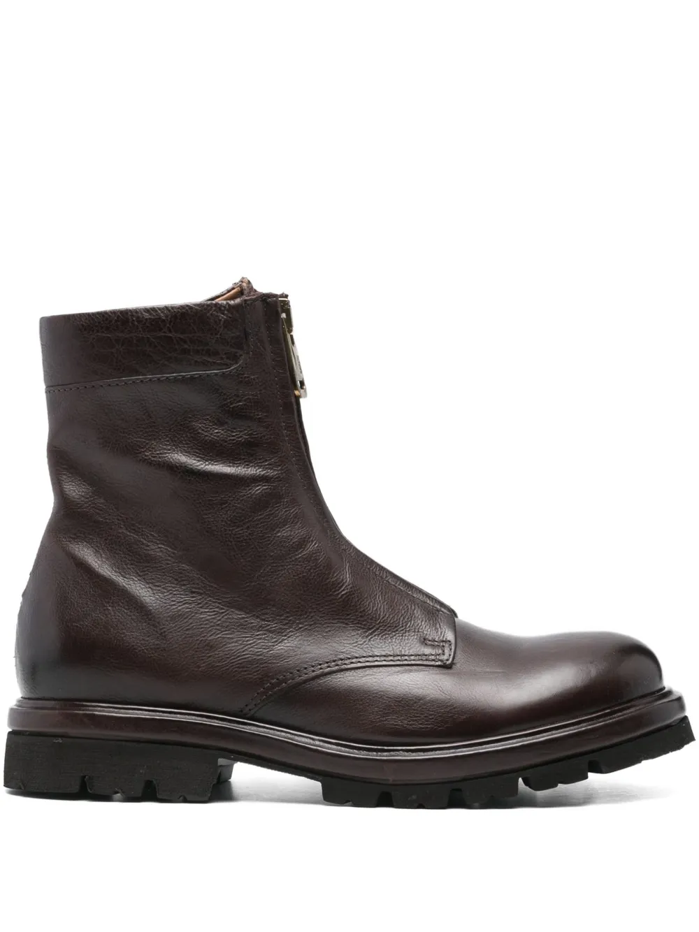 A.S.98 Leren schoenen met rits Bruin