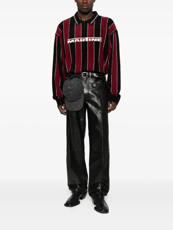 Martine Rose ストライプ ポロシャツ | レッド | FARFETCH JP